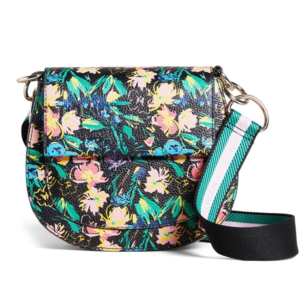 NWT TED BAKER Darcell Branded Floral Leather crossbody bag